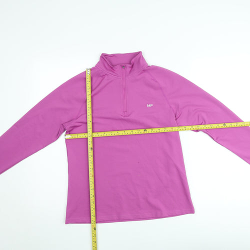MP Women's Pink Long Sleeve 1/4 Zip Pullover Sweatshirt Size L
