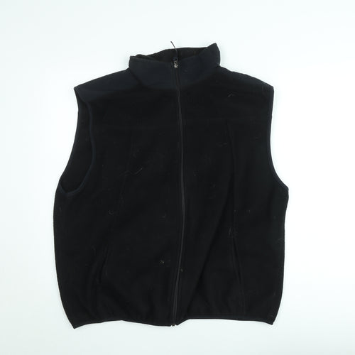 True North Mens Black Fleece Bodywarmer Waistcoat XL