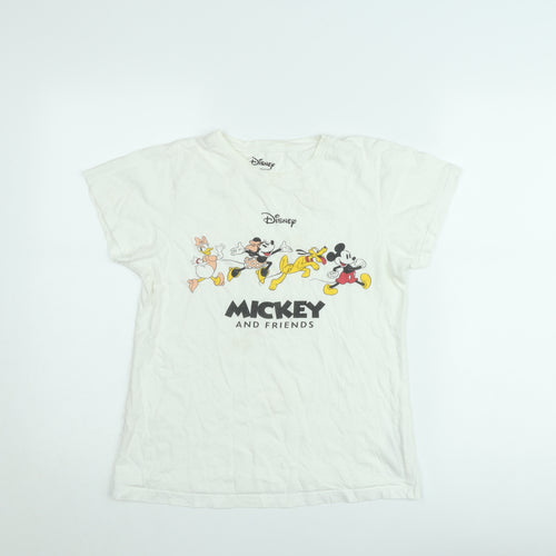 Disney at Primark Girls White XS Mickey & Friends Graphic T-Shirt