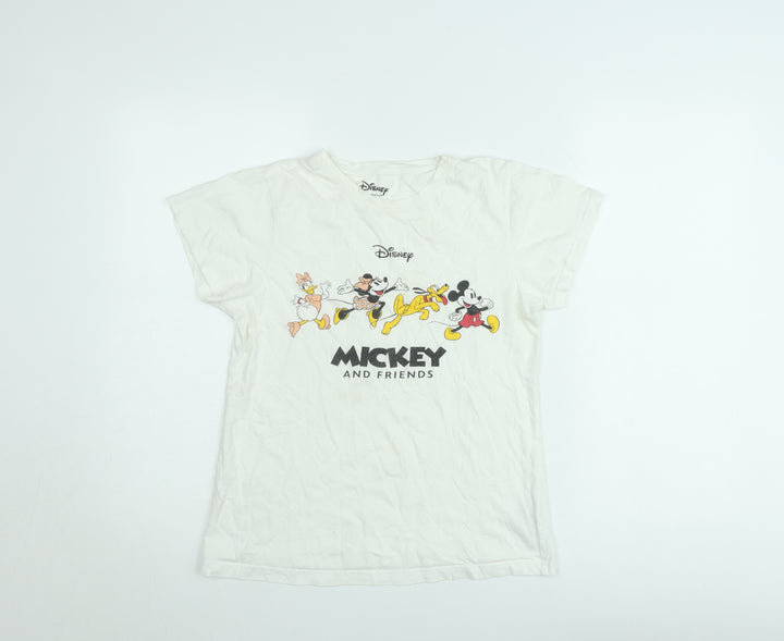Disney at Primark Girls White XS Mickey & Friends Graphic T-Shirt