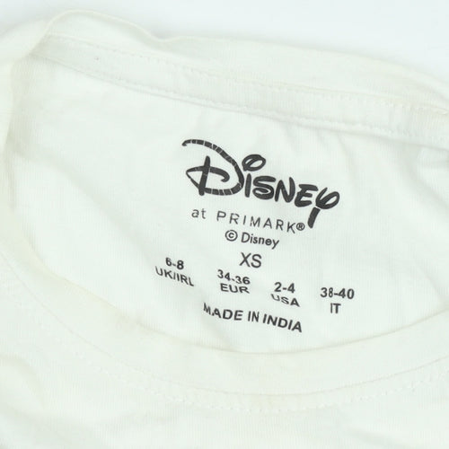 Disney at Primark Girls White XS Mickey & Friends Graphic T-Shirt
