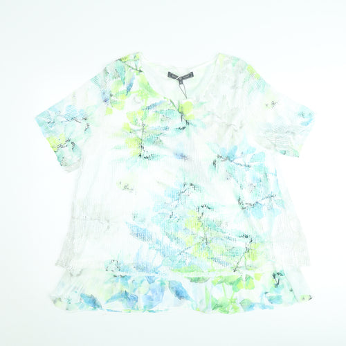 Jessica Graaf Women's Multicoloured Floral Tunic Blouse Size M
