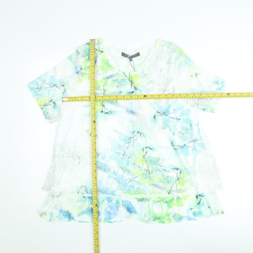 Jessica Graaf Women's Multicoloured Floral Tunic Blouse Size M