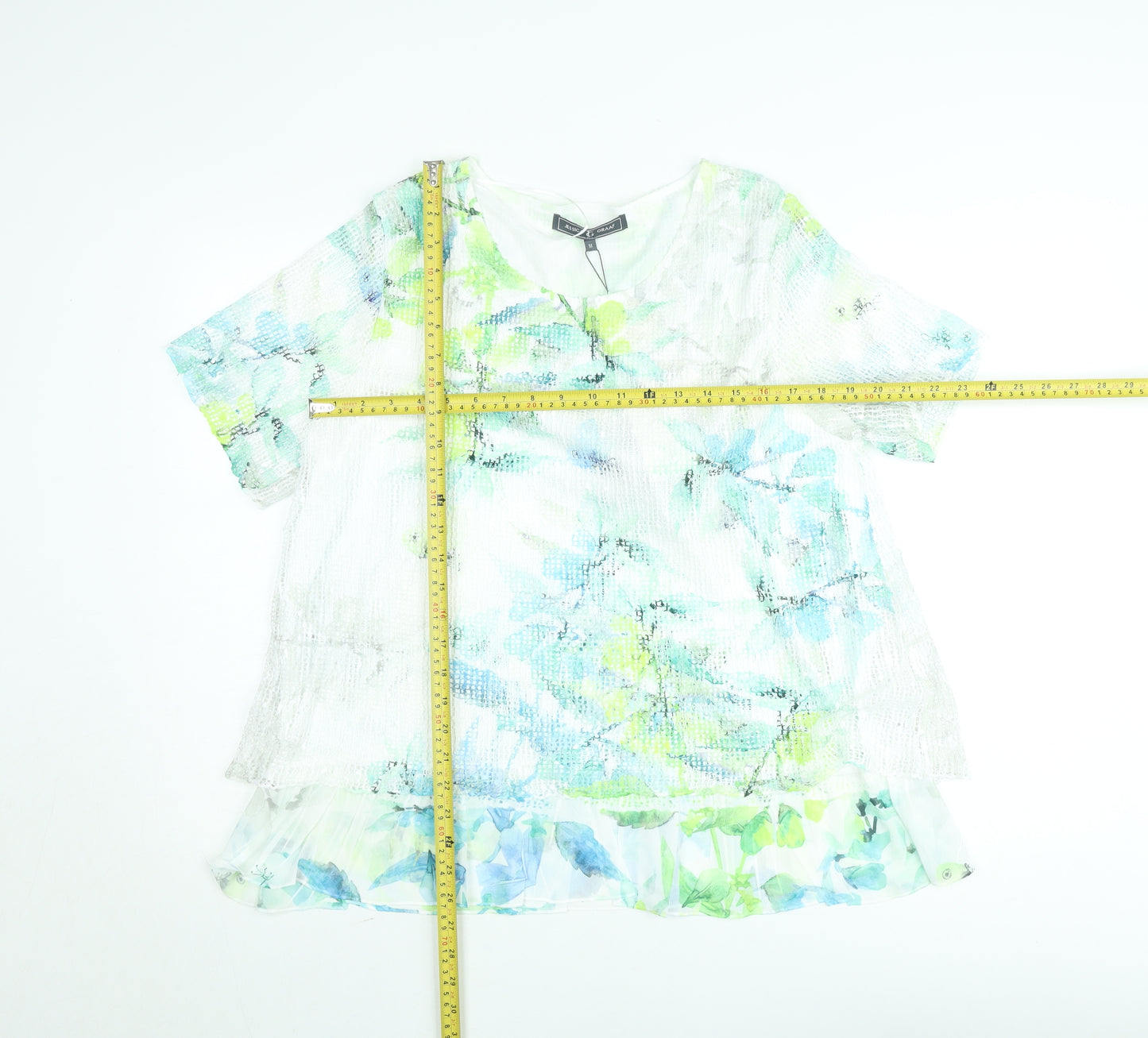 Jessica Graaf Women's Multicoloured Floral Tunic Blouse Size M