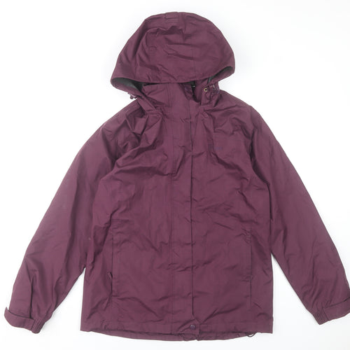 Hi Gear Womens Purple Hooded Waterproof Rain Jacket Size 10