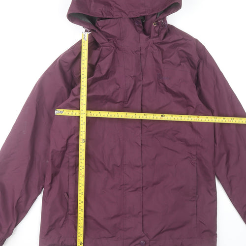 Hi Gear Womens Purple Hooded Waterproof Rain Jacket Size 10