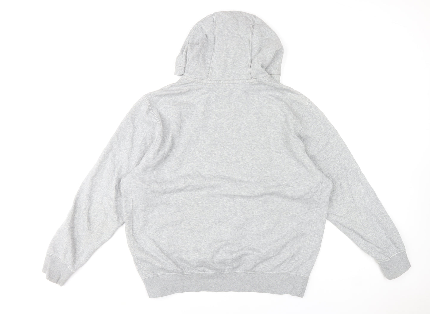 Nike Mens Grey Pullover Hoodie L Sports Graphic Fleece Sweatshirt