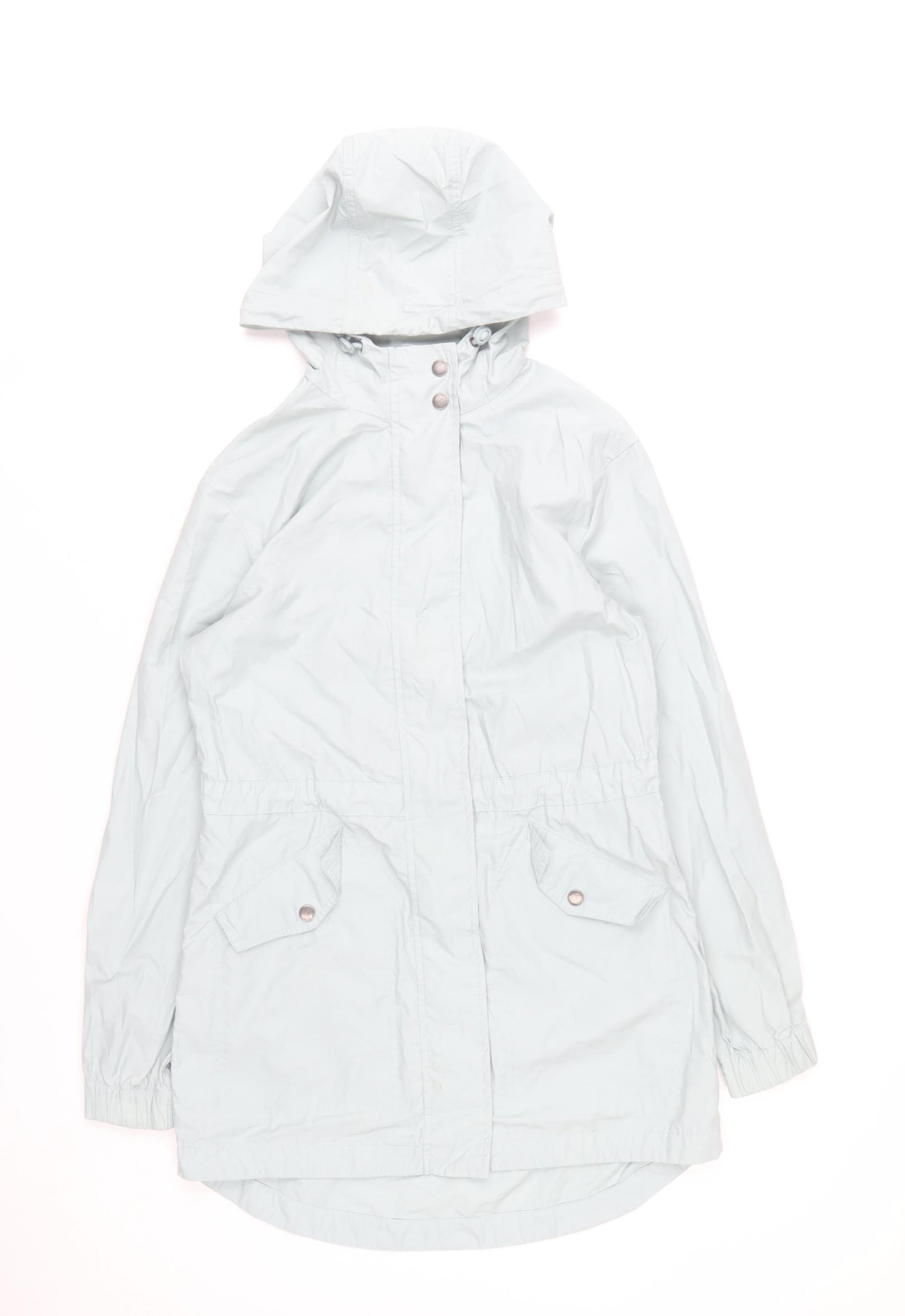 Fat Face Women's Grey Hooded Parka Jacket UK 6 Cotton Blend