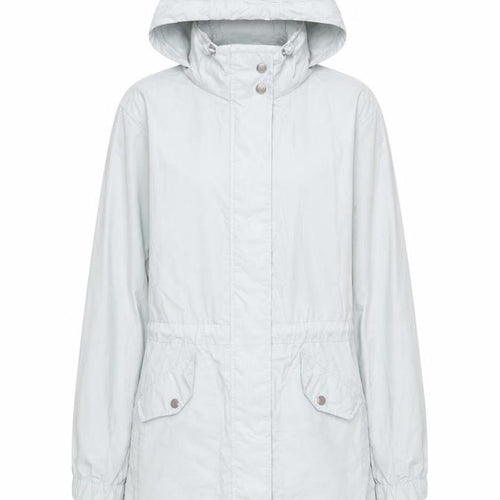 Fat Face Women's Grey Hooded Parka Jacket UK 6 Cotton Blend