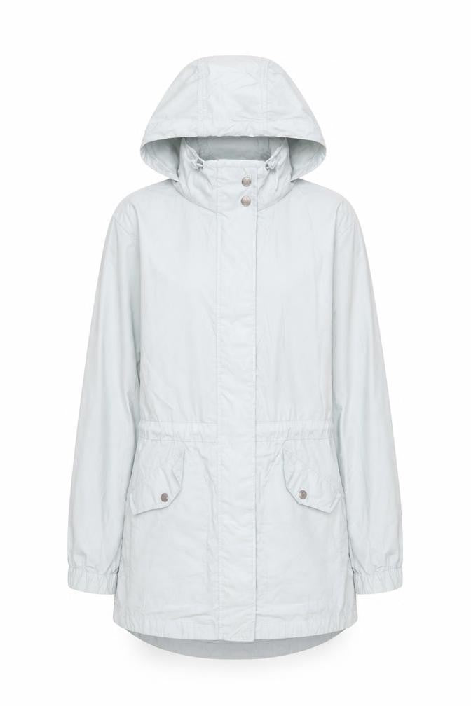 Fat Face Women's Grey Hooded Parka Jacket UK 6 Cotton Blend