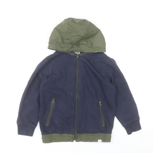 GAP Kids Boys Blue Hooded Full Zip Fleece Jacket 8-9 Years