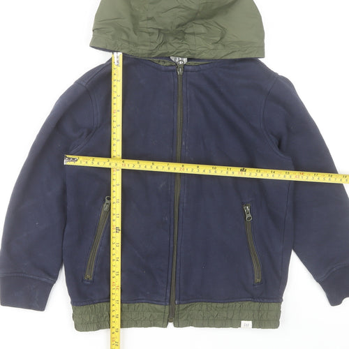 GAP Kids Boys Blue Hooded Full Zip Fleece Jacket 8-9 Years