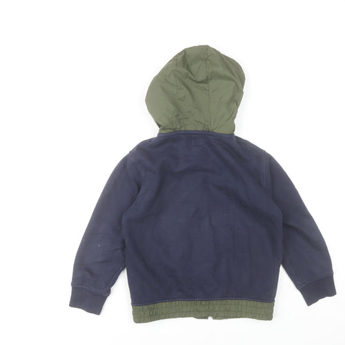 GAP Kids Boys Blue Hooded Full Zip Fleece Jacket 8-9 Years