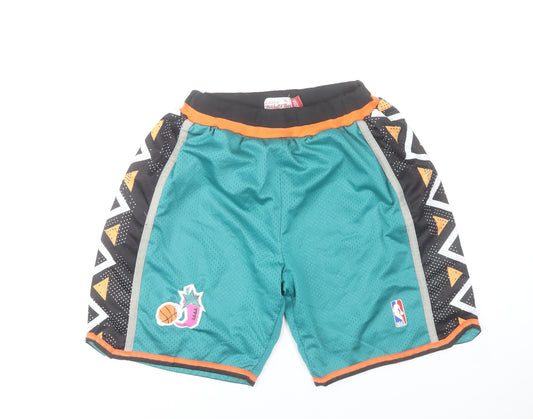Mitchell & Ness Men's Teal Basketball Shorts Size M Athletic Mesh