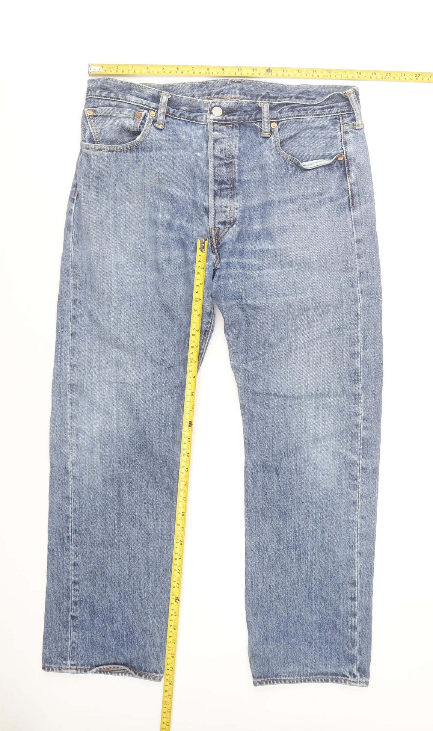 Levi’s 501 Men’s Blue Straight Leg Jeans W36 L30 Classic Denim