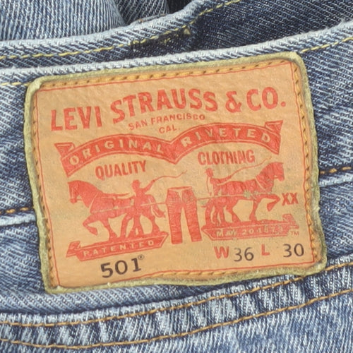 Levi’s 501 Men’s Blue Straight Leg Jeans W36 L30 Classic Denim