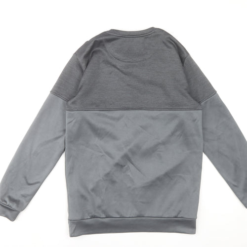 SikSilk Men's Grey Pullover Sweatshirt Size S Regular Fit