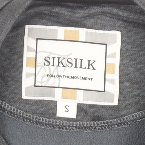 SikSilk Men's Grey Pullover Sweatshirt Size S Regular Fit