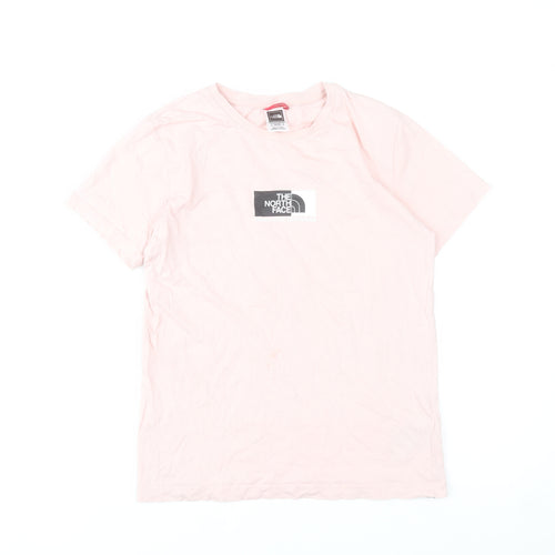 The North Face Girls Pink XL Lightweight Cotton Logo T-Shirt