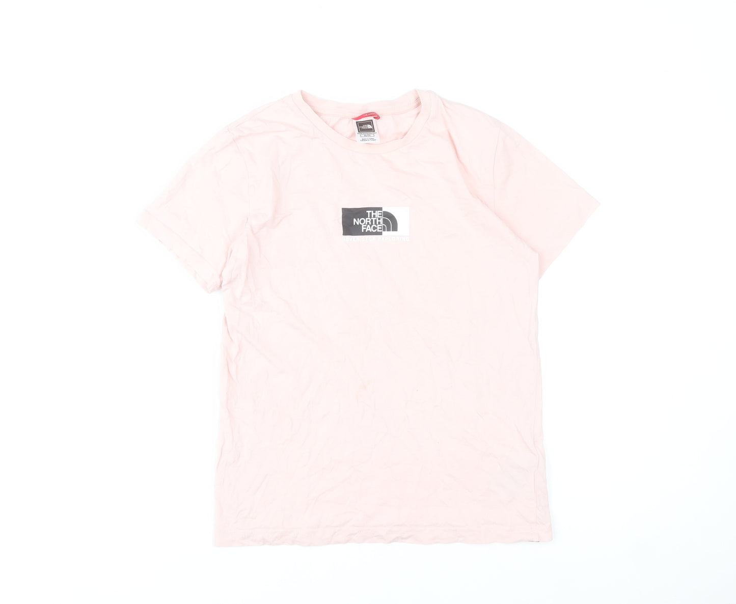 The North Face Girls Pink XL Lightweight Cotton Logo T-Shirt