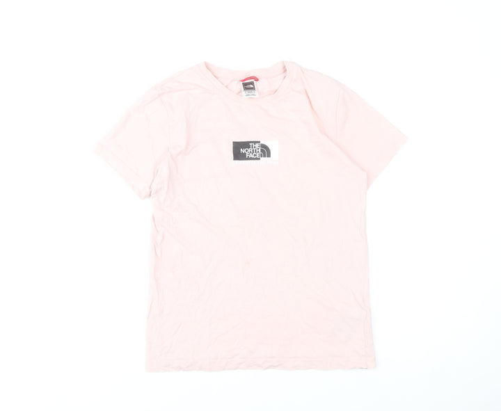 The North Face Girls Pink XL Lightweight Cotton Logo T-Shirt