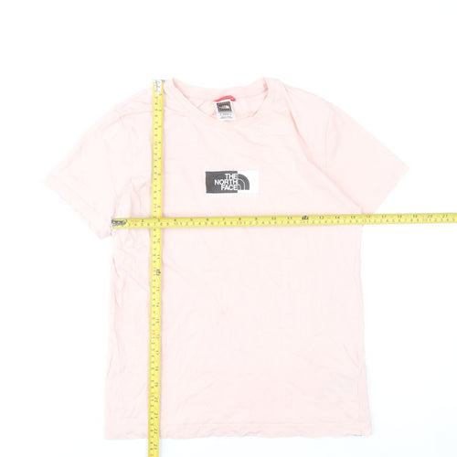 The North Face Girls Pink XL Lightweight Cotton Logo T-Shirt