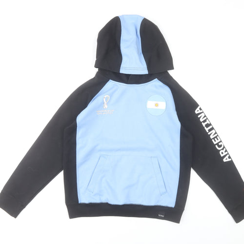 FIFA World Cup Qatar 2022 Boys Argentina Blue Black Pullover Hoodie Size 10/12