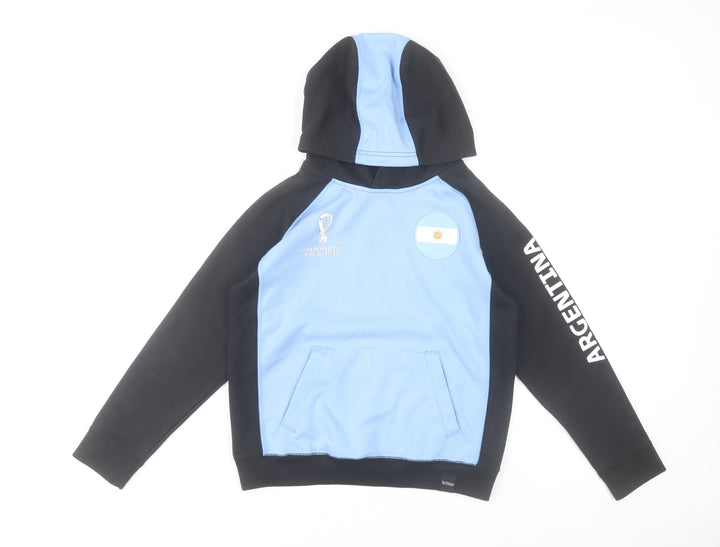 FIFA World Cup Qatar 2022 Boys Argentina Blue Black Pullover Hoodie Size 10/12