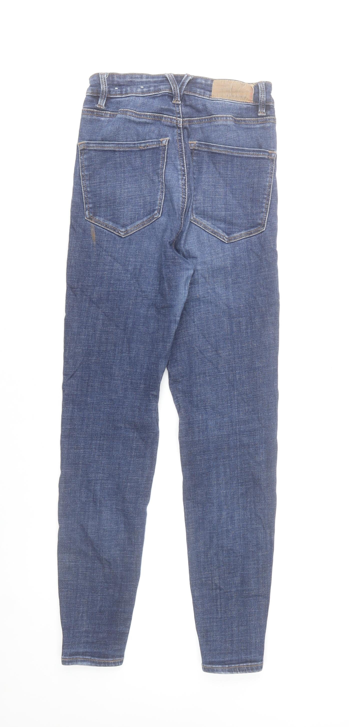 Stradivarius Womens Blue Skinny Jeans Size 6 Slim Fit Denim