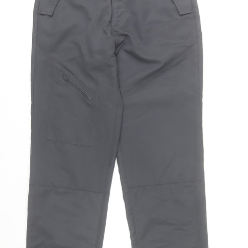 Daniel Christian Men's Black Cargo Trousers 30R Polyester Workwear