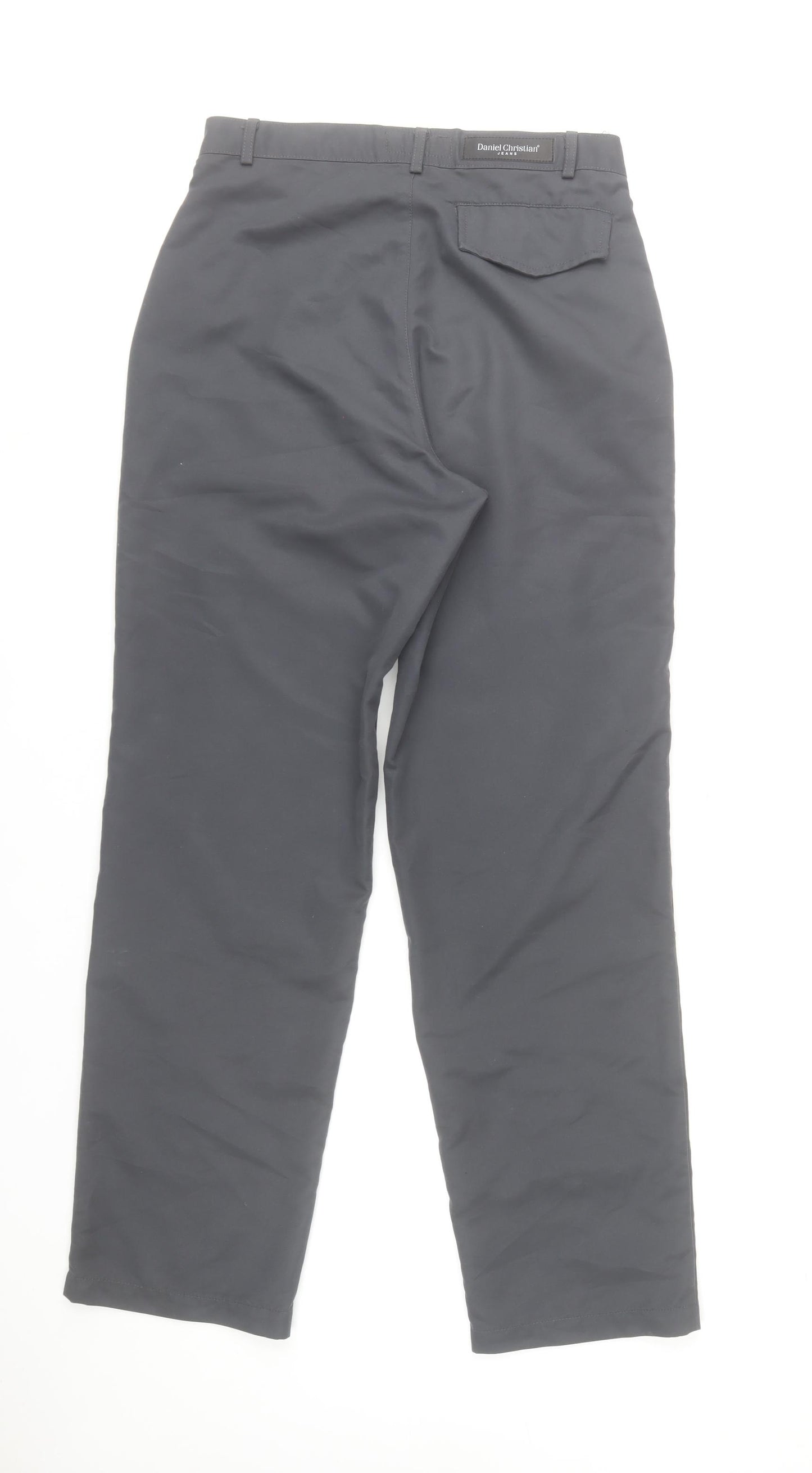 Daniel Christian Men's Black Cargo Trousers 30R Polyester Workwear