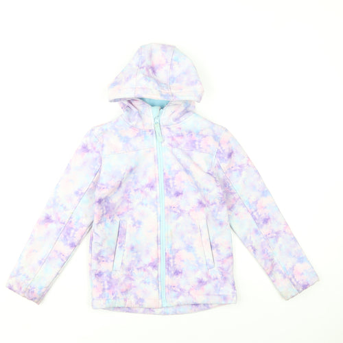 Mountain Warehouse Girls Pastel Tie Dye Soft Shell Hooded Jacket 7-8 Years