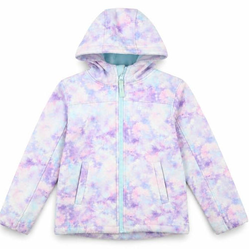 Mountain Warehouse Girls Pastel Tie Dye Soft Shell Hooded Jacket 7-8 Years