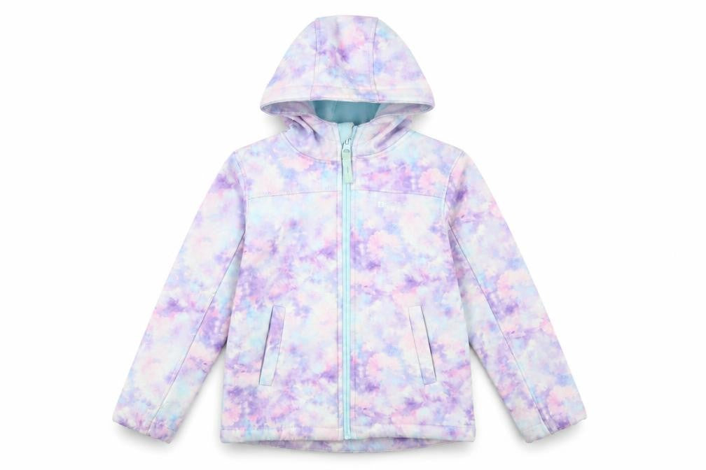 Mountain Warehouse Girls Pastel Tie Dye Soft Shell Hooded Jacket 7-8 Years