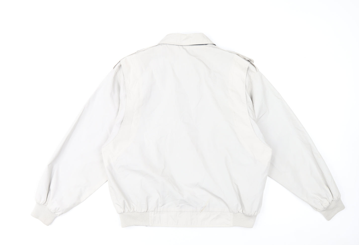 Nico Men's Beige Bomber Jacket Size M 38in Full Zip Polyester Cotton