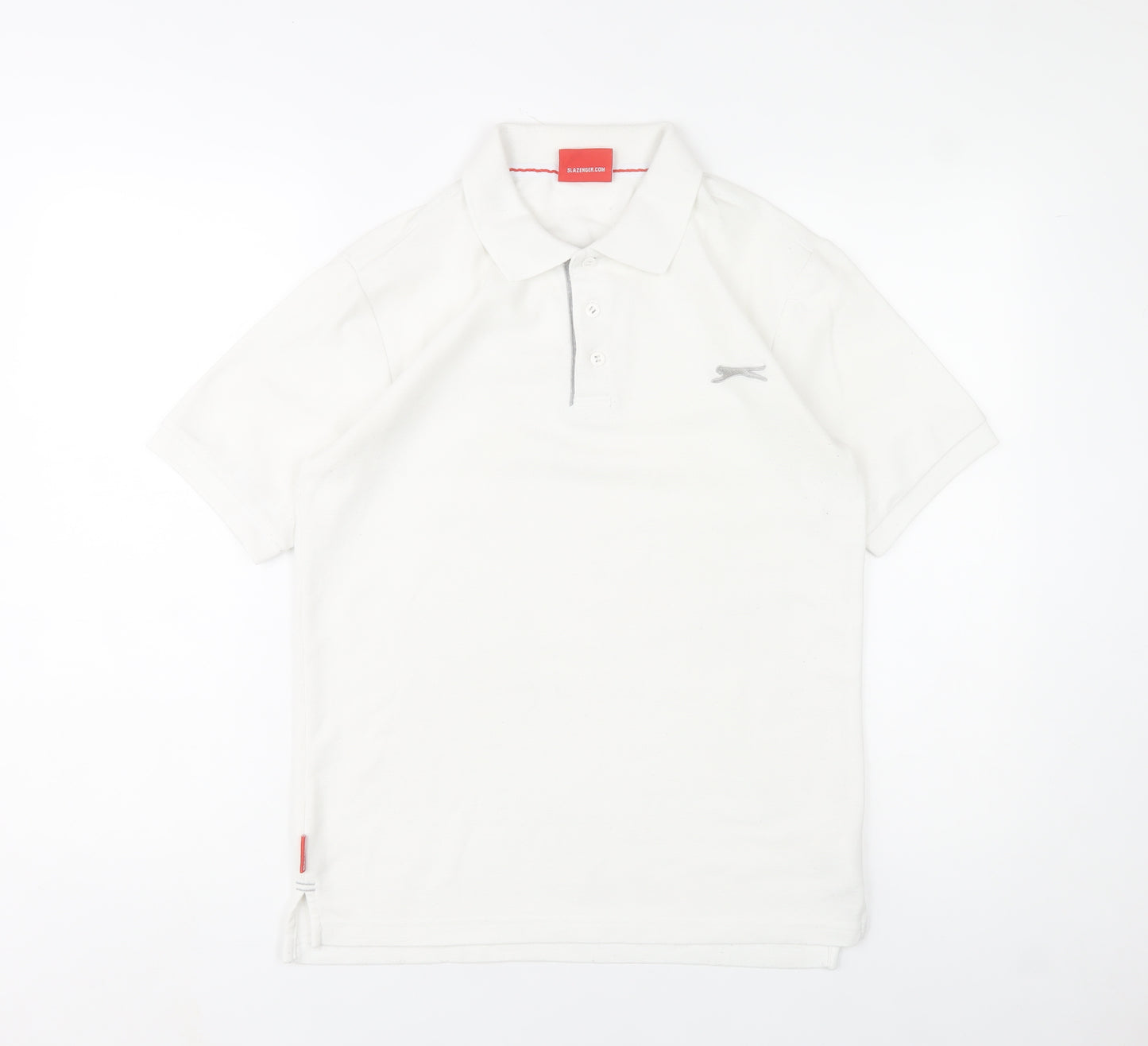 Slazenger Men's White Regular Fit Polo Shirt Size S Lightweight Sports Top
