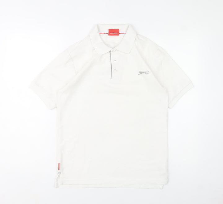 Slazenger Men's White Regular Fit Polo Shirt Size S Lightweight Sports Top
