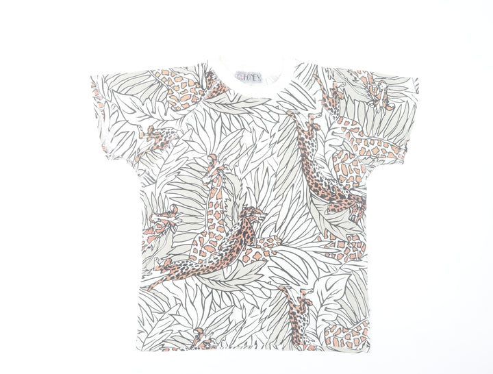 Honey Women's Multicoloured Animal Print Cotton T-Shirt XS