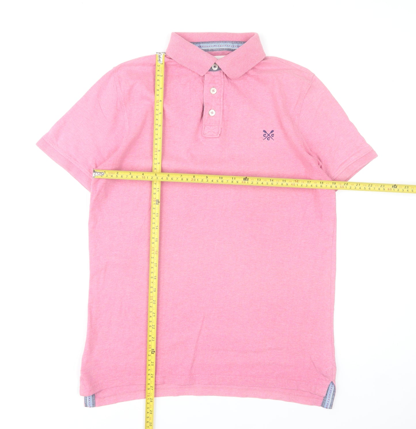 Crew Clothing Co. Men’s Pink Cotton Polo Shirt Size S
