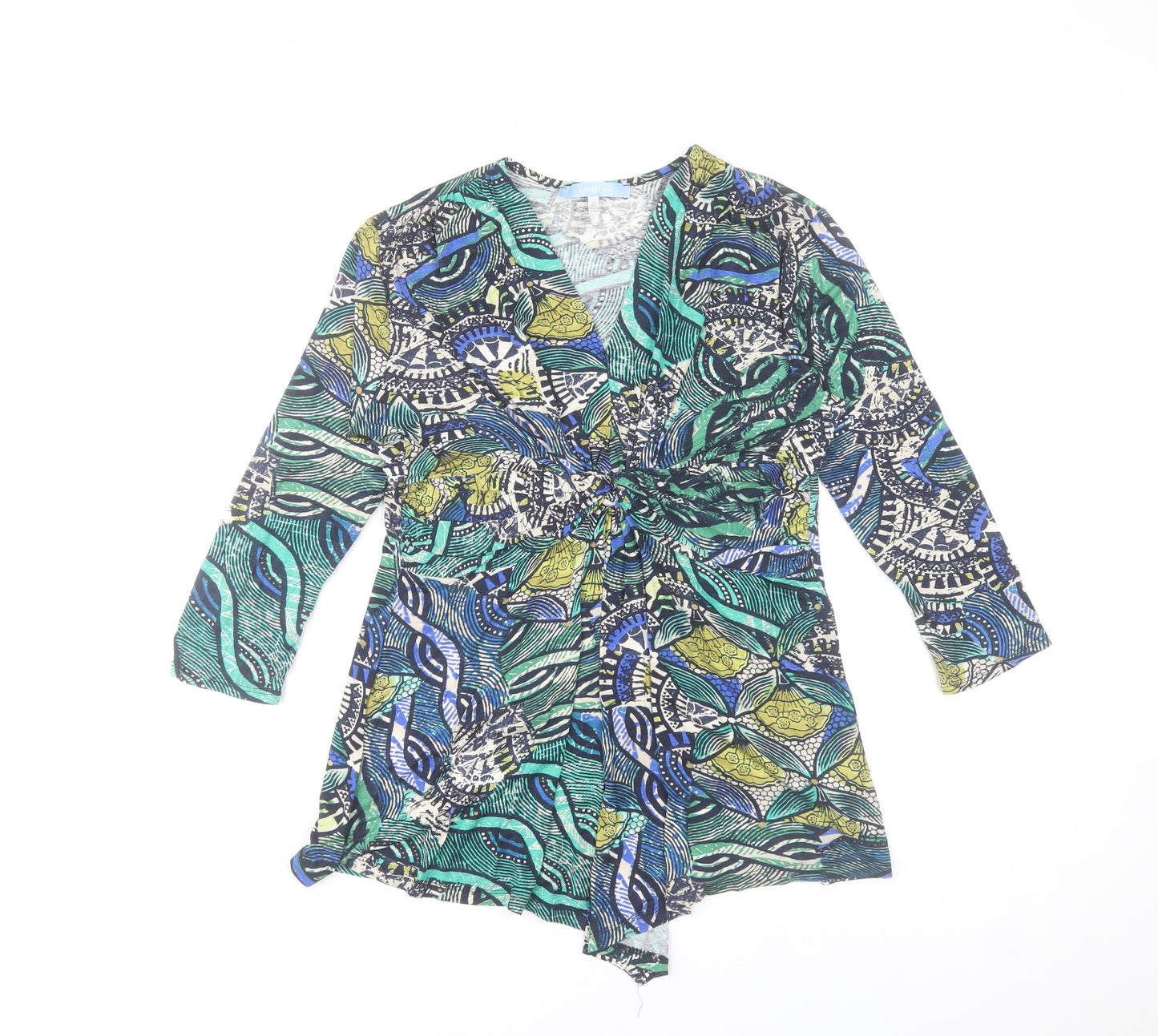 Aphorism Women's Multicoloured Wrap Blouse Size 12 Viscose Top