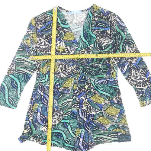 Aphorism Women's Multicoloured Wrap Blouse Size 12 Viscose Top