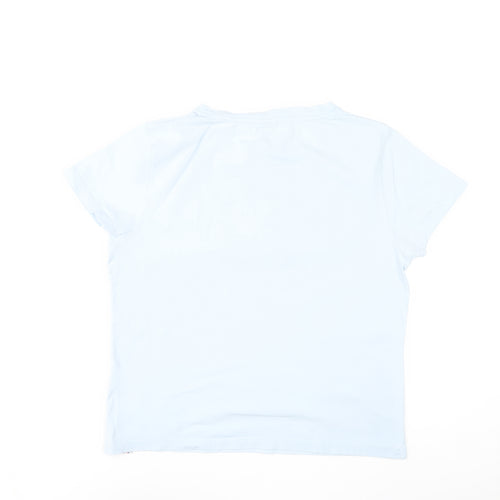 Animal Womens Blue Graphic Print Cotton T-Shirt Size 16