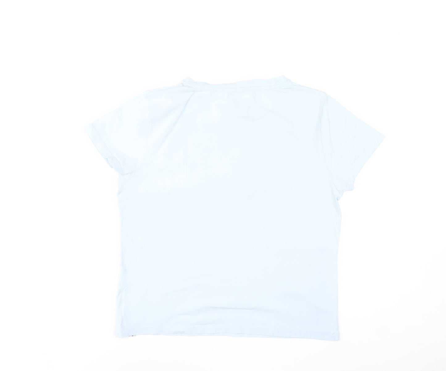 Animal Womens Blue Graphic Print Cotton T-Shirt Size 16