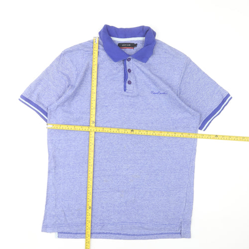Pierre Cardin Men's Blue Cotton Short Sleeve Polo Shirt Size L