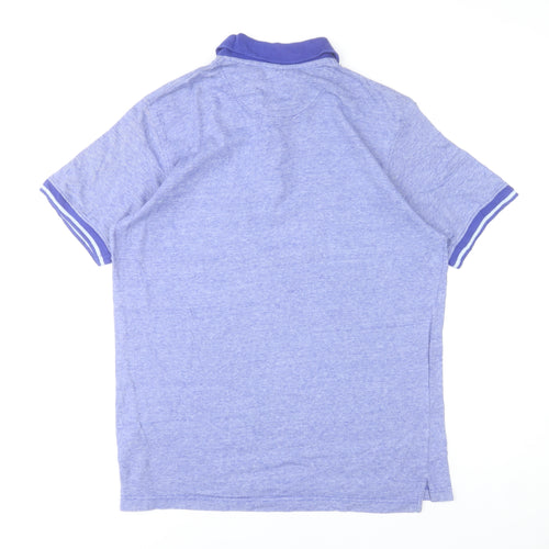 Pierre Cardin Men's Blue Cotton Short Sleeve Polo Shirt Size L