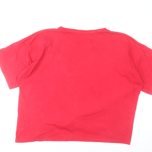 George Women’s Red Minnie Mouse Disney T-Shirt Pyjama Top Size 20-22