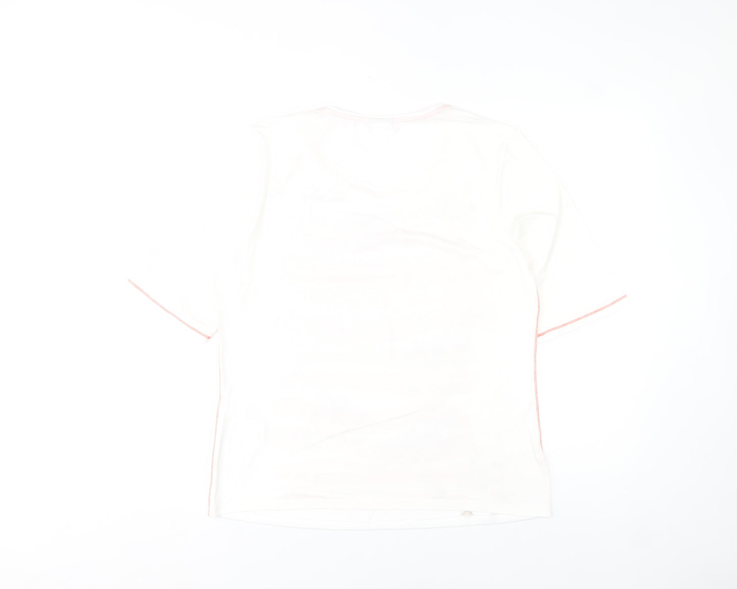 Barbara Lebek Womens Multicoloured Viscose Stretch T-Shirt Size 14R