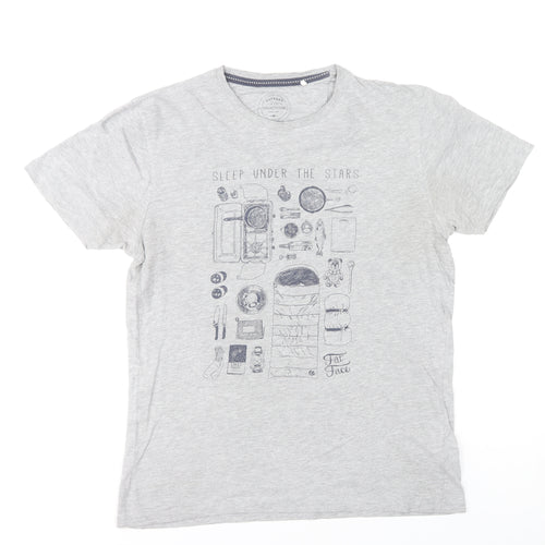 Fat Face Men's Grey Short Sleeve Pyjama Top M Nightwear