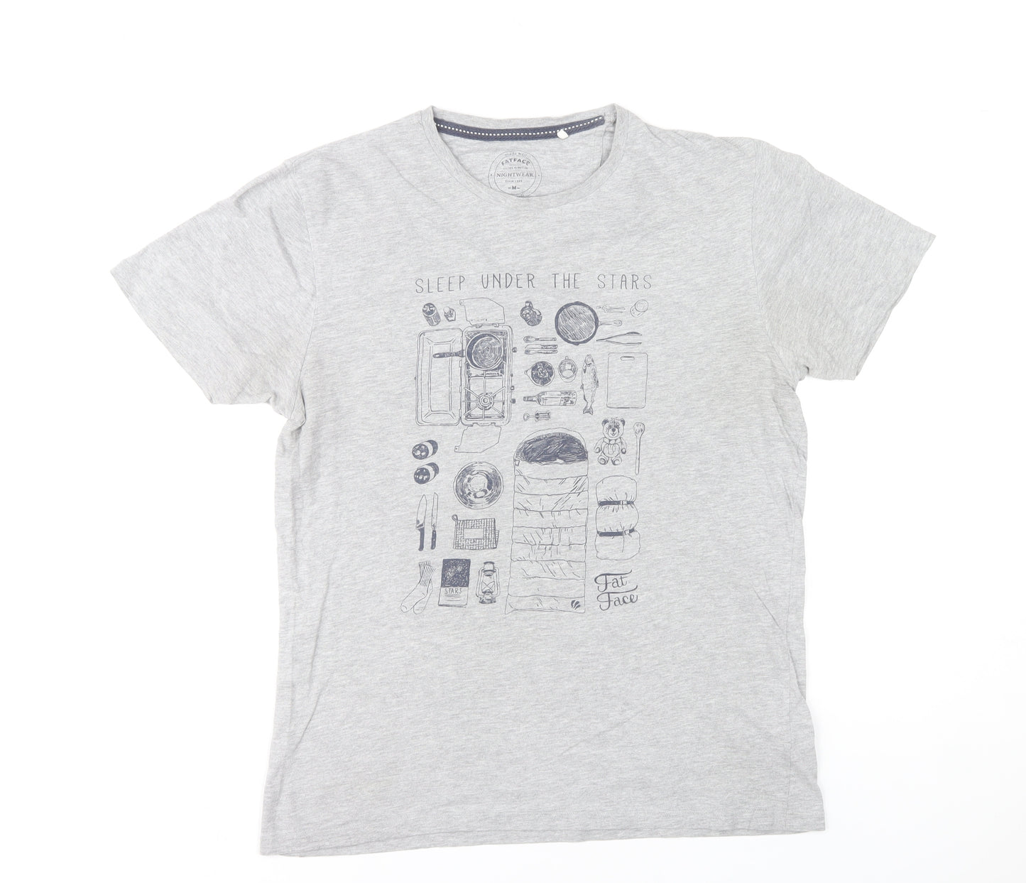 Fat Face Men's Grey Short Sleeve Pyjama Top M Nightwear