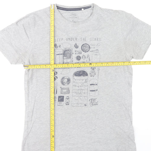 Fat Face Men's Grey Short Sleeve Pyjama Top M Nightwear